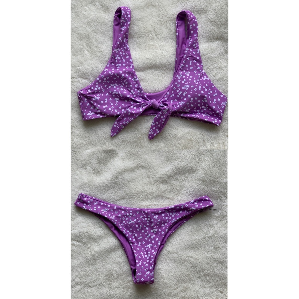 Shein two piece purple bikini